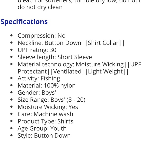 Magellan Outdoors Youth Laguna Madre Button Down Shirt, Boys L (14-16) - Picture 6 of 6